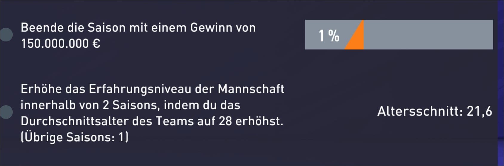 Ab Fifa 21 TrainerkarriereZiele nicht erreicht oder zu hoch